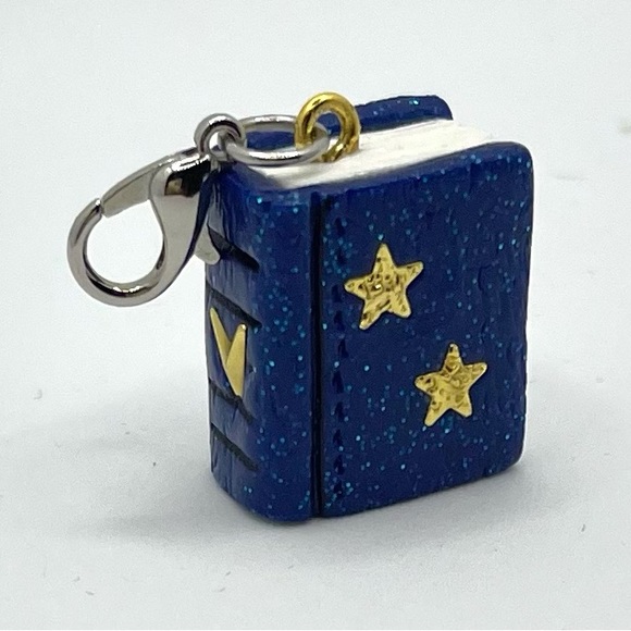 Unique Book Pendant-miniature Polymer Clay keychain book-One of a kind mini book - Picture 7 of 13